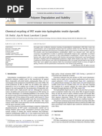 Chemical Recycling of PET Waste Into Hydrophobic Textile Dyestuffs