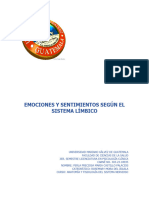 Emociones y Sentimientos Según El Sistema Límbico