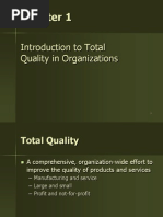 Introduction To Total Quality in Organizations