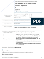 Examen - (AAB01) Cuestionario - Desarrolle El Cuestionario Propuesto Sobre Prenda e Hipoteca