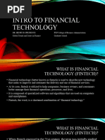 MBA Global Trends Lecture 1 - Intro To Financial Technology