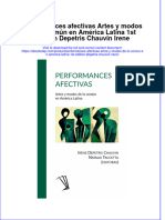 PDF of Performances Afectivas Artes Y Modos de Lo Comun en America Latina 1St Edition Depetris Chauvin Irene Full Chapter Ebook