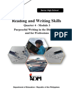 RAWS11 Q4 Mod3 Purposeful Writing in The Disciplines and For Professions v3