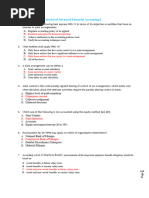 Model Exit Exam - Advanced Financial Accounting I