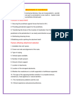 Attachments in Overdenture