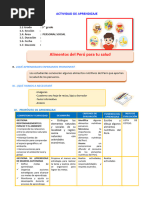 D1 A2 SESION PS. Alimentos Del Perú para Tu Salud