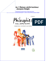 Full Download Philosophie 1 Raison Verite Bonheur Jacques Daigle Online Full Chapter PDF