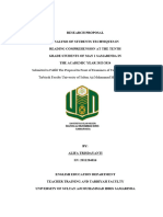 Proposal Analysis of Students Tecniques in Reading Comprhension