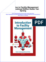 Full Download Introduction To Facility Management First International Edition Hester Van Sprang Online Full Chapter PDF