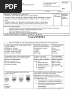 Prueba Unidad 1 OA9 - OA10 - OA12 Ciencias 4to (Autoguardado)