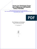 Full Download Tres Aberturas em Ontologia Frege Twardowski E Meinong 2Nd Edition Celso R Braida Online Full Chapter PDF