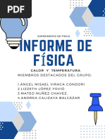 Informe de Física Temperatura y Calor