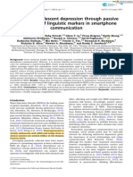 Detecting Adolescent Depression Through Passive Monitoring of Linguistic Markers in Smartphone Communication