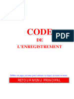 Code de L'enregistrement