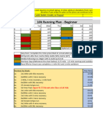 10k Running Plan - Beginner