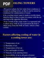 Cooling Towers: Definition: # in Power Plants The Hot Water From Condenser Is