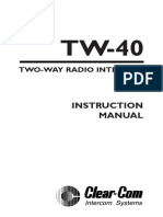 Clear-Com TW-40 Manual