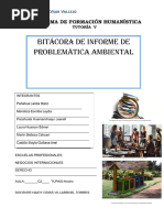 Bitácora de Estudio de Problemática. Tutoría V