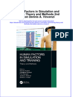 Full Ebook of Human Factors in Simulation and Training Theory and Methods 2Nd Edition Dennis A Vincenzi Online PDF All Chapter