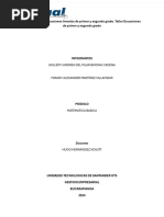 Actividad #2-Ecuaciones Lineales de Primer y Segundo Grado