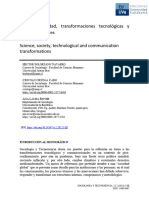 Ciencia, Sociedad, Transformaciones Tecnológicas y Comunicacionales Science, Society, Technological and Communication Transformations