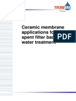 Ceramic Membrane Applications For Spent Filter Backwash Water Treatment