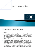 Derivative Action Slide