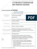 Examen - (APEB2-15%) Caso 2 - Resuelva El Cuestionario Del Caso Planteado Sobre Trastornos Vasculares Cerebrales