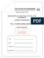 CP4252 Machine Learning Lab Manual