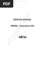 Elna Experience 520 Sewing Machine Service Manual