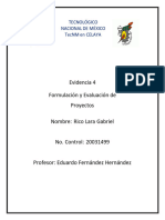 Evidencia 4 Formulación y Evaluación de Proyectos Nombre: Rico Lara Gabriel