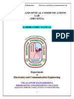 20EC6353A - Microwave and Optical Communications Lab Manual