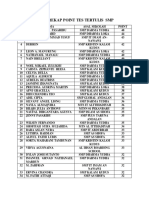 Hasil Rekap Point Tes Tertulis SMP Final