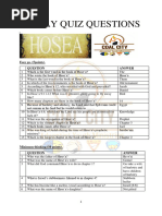 Hosea Quiz Questions