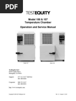 Model 106 & 107 Temperature Chamber Operation and Service Manual