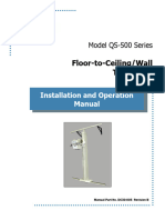 Quantum QS-500 Floor-To-Ceiling - Wall Tubestand Installation and Operation Manual Manual