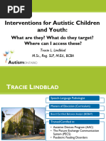 Presentation Slides Interventions For Autistic Children and Youth