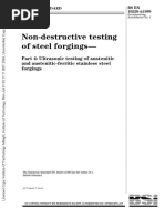 En 10228-4 (1999) - Non-Destructive Testing of Steel Forging. 4. Ultrasonic Testing of Austenitic