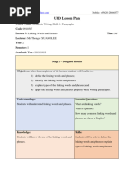 Leson Plan For Lecture 9 - Linking Words and Phrases