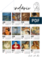 Calendário Anual 2024 ARTE