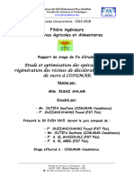 Etude Et Optimisation Des Opérations de Régénération Des Résines de Décoloration Du Sirop de Sucre À COSUMAR - ELBAZ Ahlam