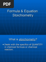 Formula Stoichiometry