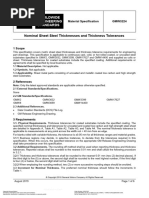 GMW3224-2019-08 - (Nominal Sheet Steel Thicknesses and Thick Tolerances)