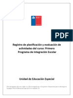 Registro de Planificación y Evaluación