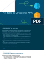 7.3 Tabla de Direcciones MAC