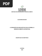 A Concepção de Educação de Paulo Freire e o Desenvolvimento Sustentável