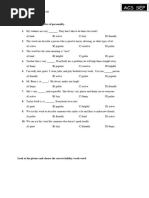 M3 Summer Course Pre and Post Test