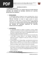 Memoria Descriptiva-Ampliación de Aulas de La I.E. Mariano Melgar Centro Poblado Chaparra