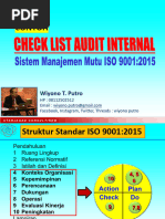 Contoh Check List Audit Internal ISO 9001-2015