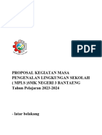 Proposal Kegiatanmasa Pengenalan Lingkungan Sekolah